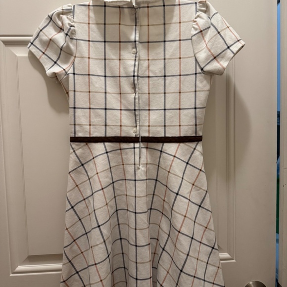 JANIE AND JACK GIRLS PLAID PONTE DRESS SIZE 12 - Picture 3 of 4